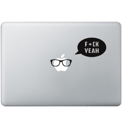 Fuck Yeah MacBook Sticker Zwarte Stickers